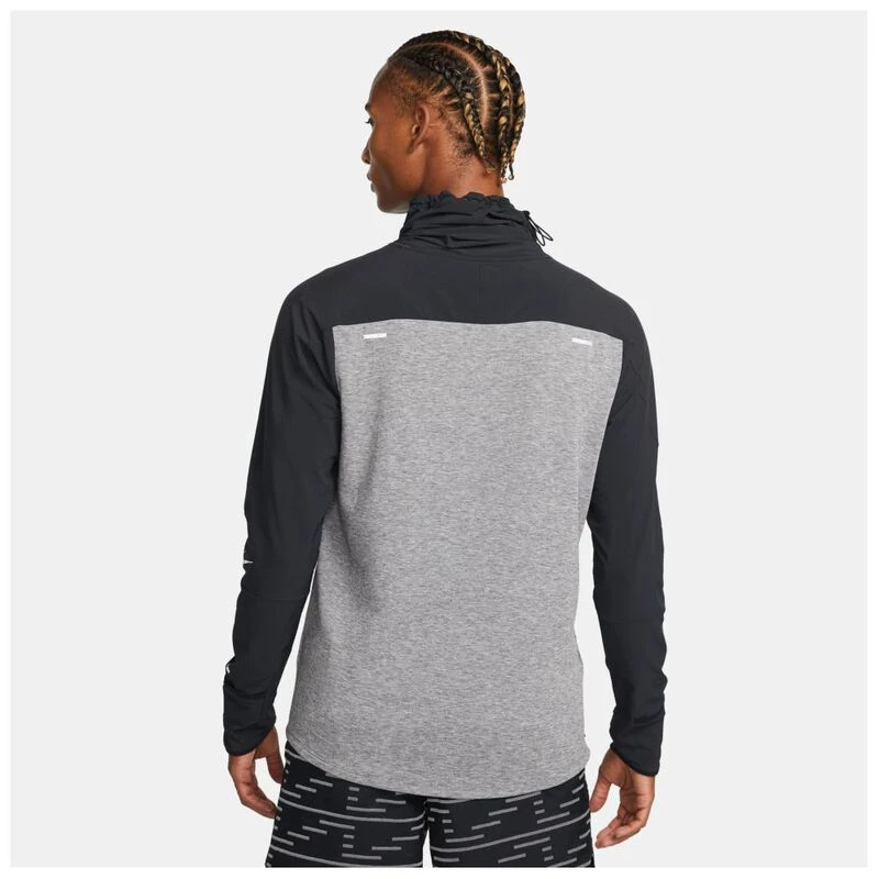 Nike Mens Run Division Sphere Long Sleeve Top Black Pure Reflective S