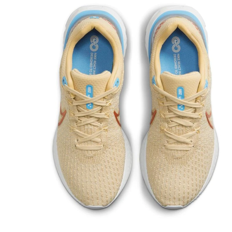 Nike women's epic react flyknit running shoes - cream/white/yellow outlet