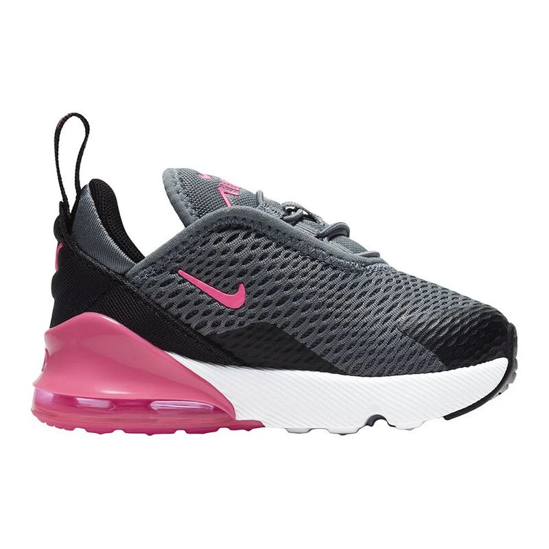 Nike Babies Air Max 270 TD Trainers Smoke Grey Hyper Pink Black White