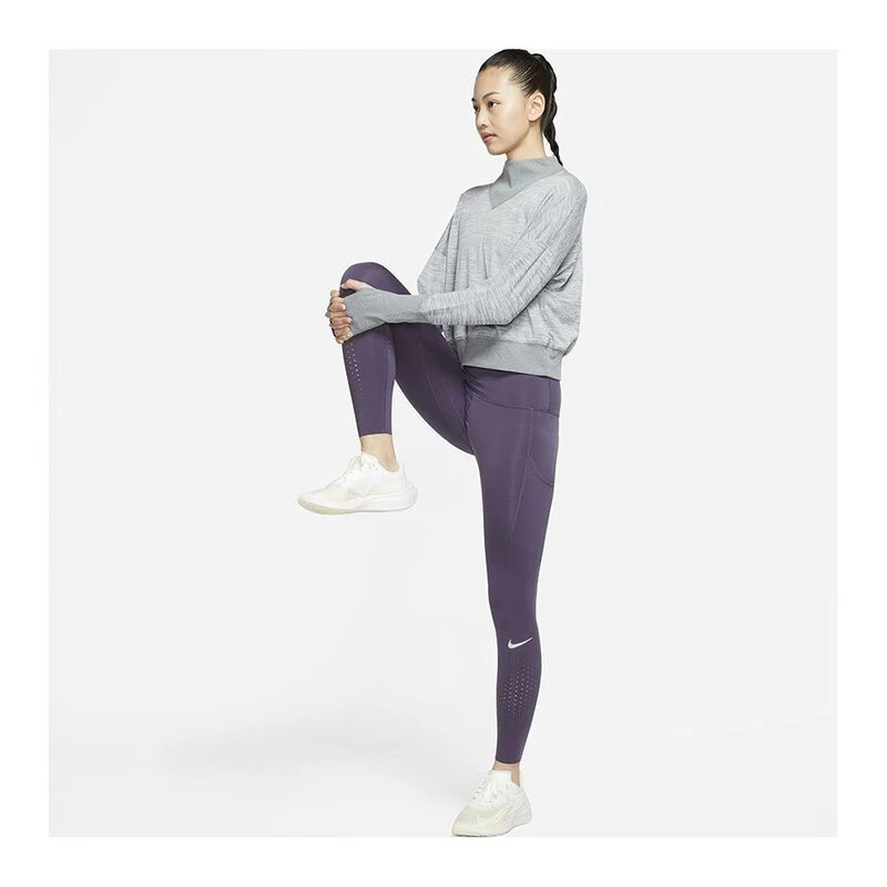 Nike Womens Epic LX Leggings (Dark Raisin/Reflective Silver)