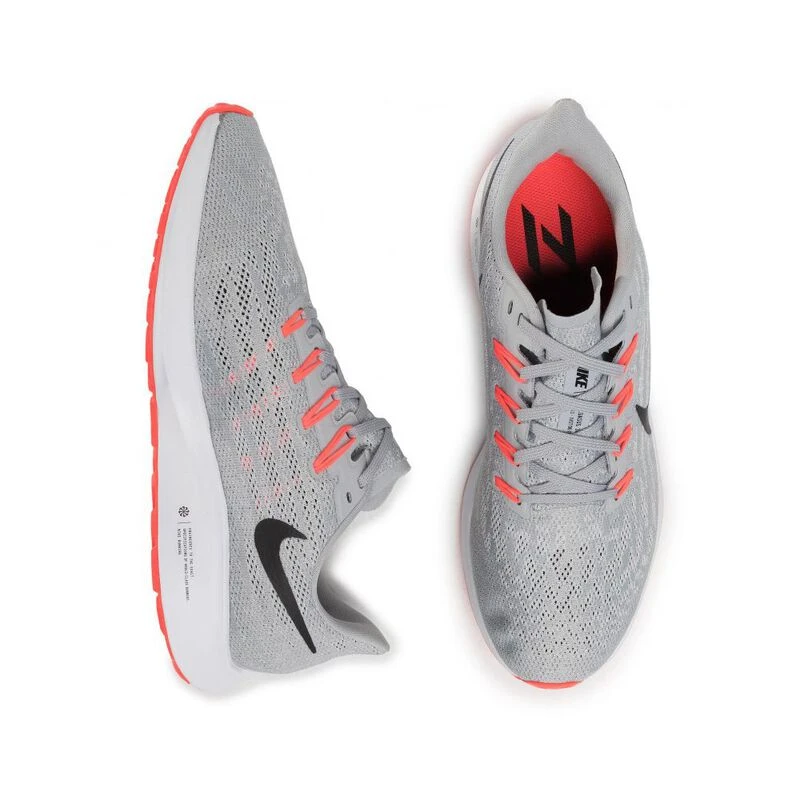 Nike Mens Air Zoom Pegasus 36 Running Shoes Wolf Grey Black White Bri