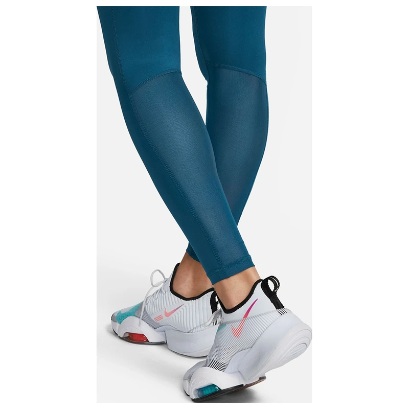 Nike Womens Pro Mid Rise 365 Tights Valerian Blue Black White Spor