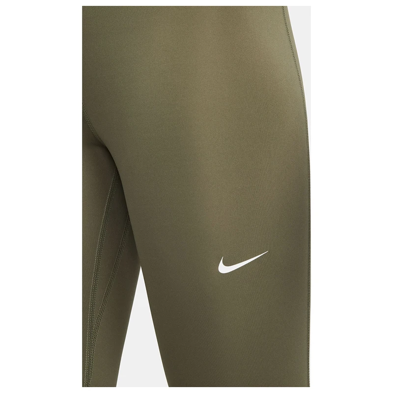 Nike Womens Pro 365 7 8 Mesh Panel Tights Olive Black White Sportp