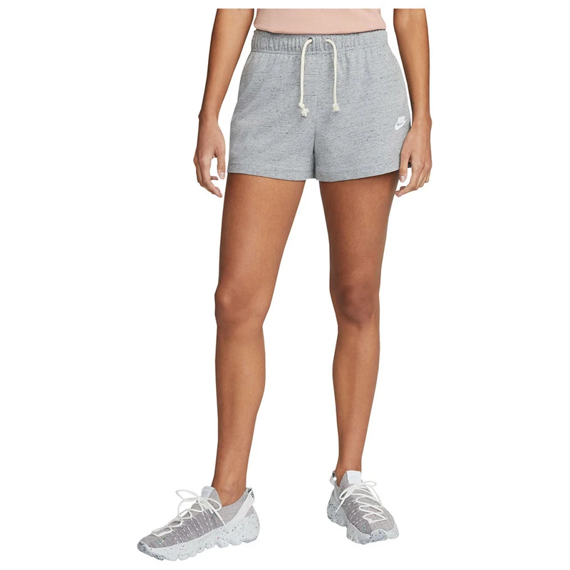 Nike Womens Sportswear Gym Vintage Shorts Dark Grey Heather White