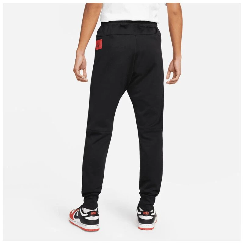 Black Technical Jersey Loose Jogging Pant With Brown G Stripe