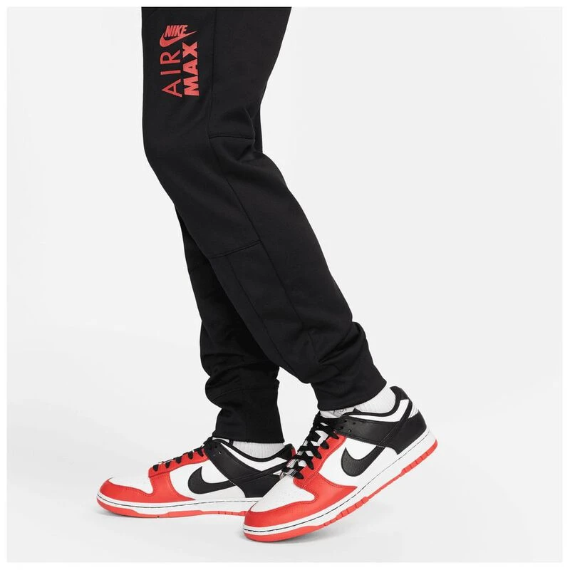 Nike Mens Sportswear Air Max Trousers Black Black Habanero Red Spo