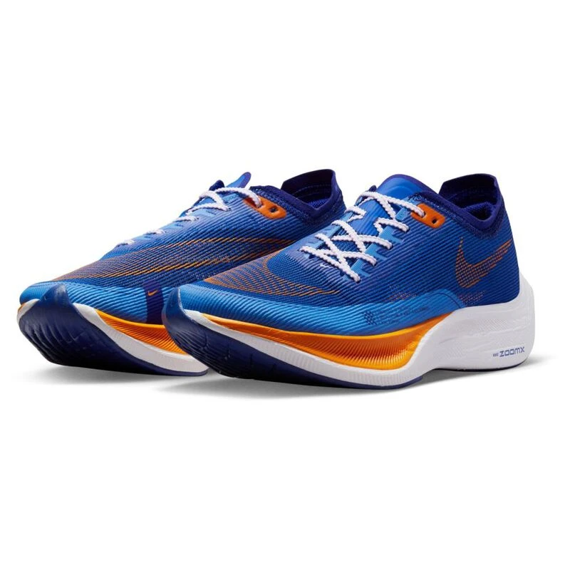 Nike Mens Vaporfly 2 Running Shoes Game Royal Vivid Orange White S