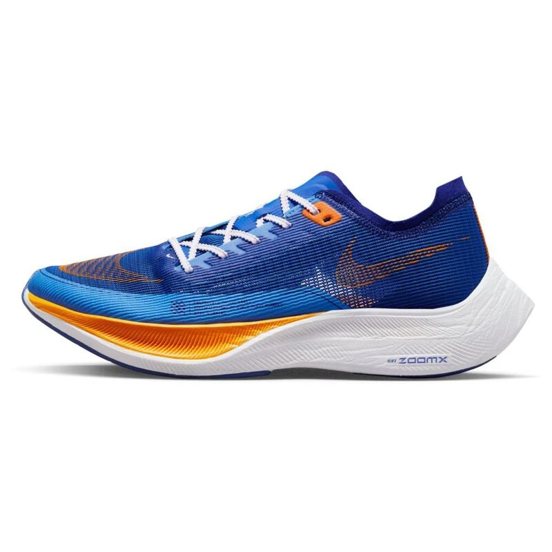 Nike Mens Vaporfly 2 Running Shoes Game Royal Vivid Orange White S