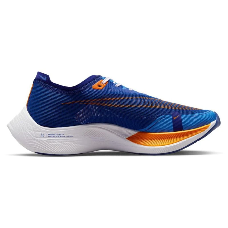 Nike Mens Vaporfly 2 Running Shoes Game Royal Vivid Orange White S