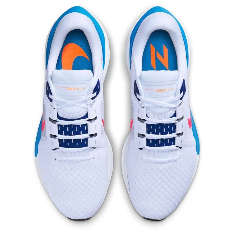 Nike Mens Vomero 16 Running Shoes (White/University Red/Photo Blue)