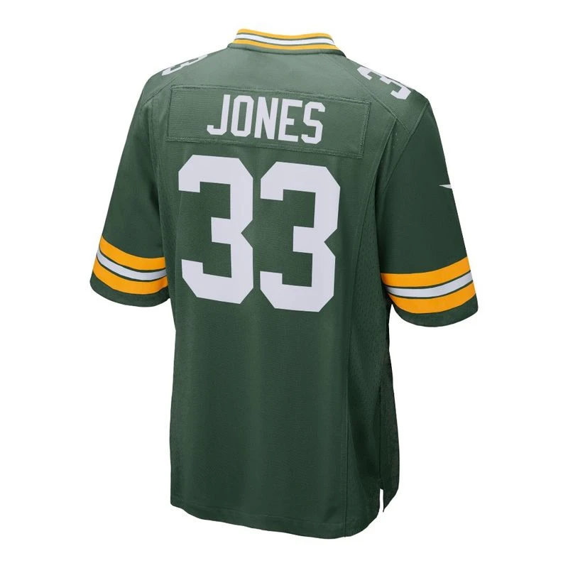 Nike Mens Home Game Green Bay Packers Aaron Jones 33 Jersey Green