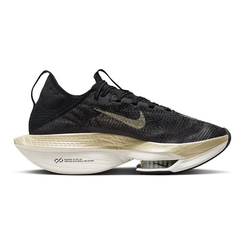 Nike Mens Air Zoom Alphafly Next 2 Running Shoes Black Mtlc Gold Gra