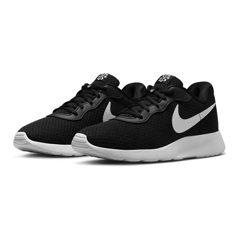 Nike Womens Tanjun Flyease Casual Shoes Black White Volt Black Spo