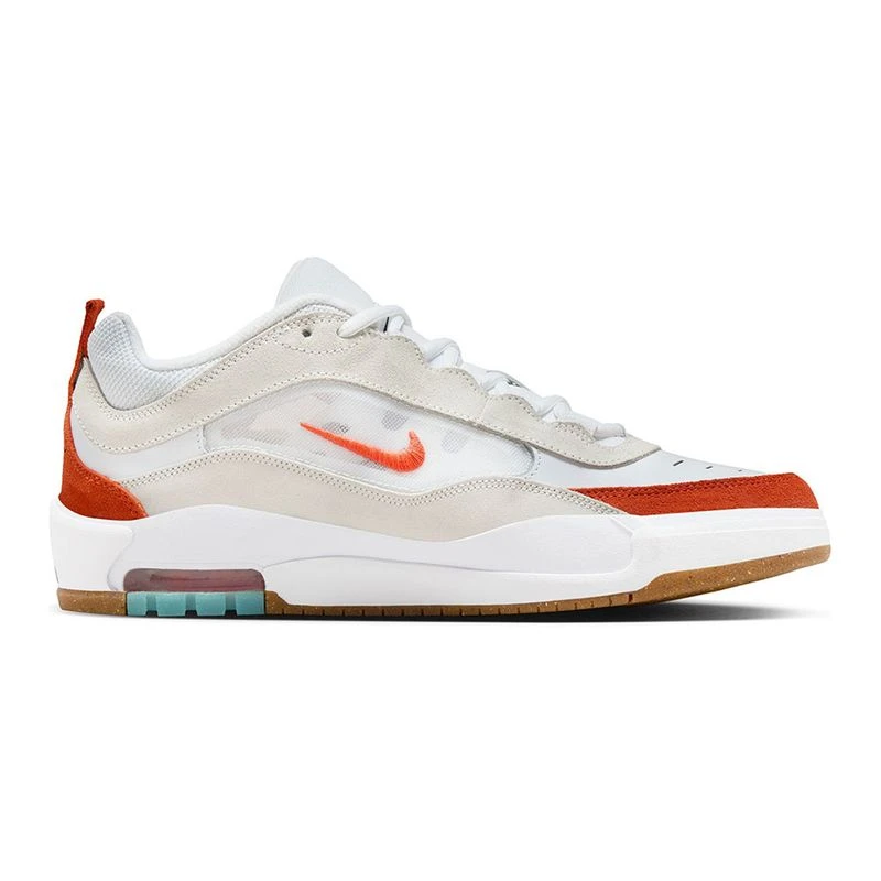 Nike Mens Air Max Ishod Casual Shoes White Orange Summit White Black