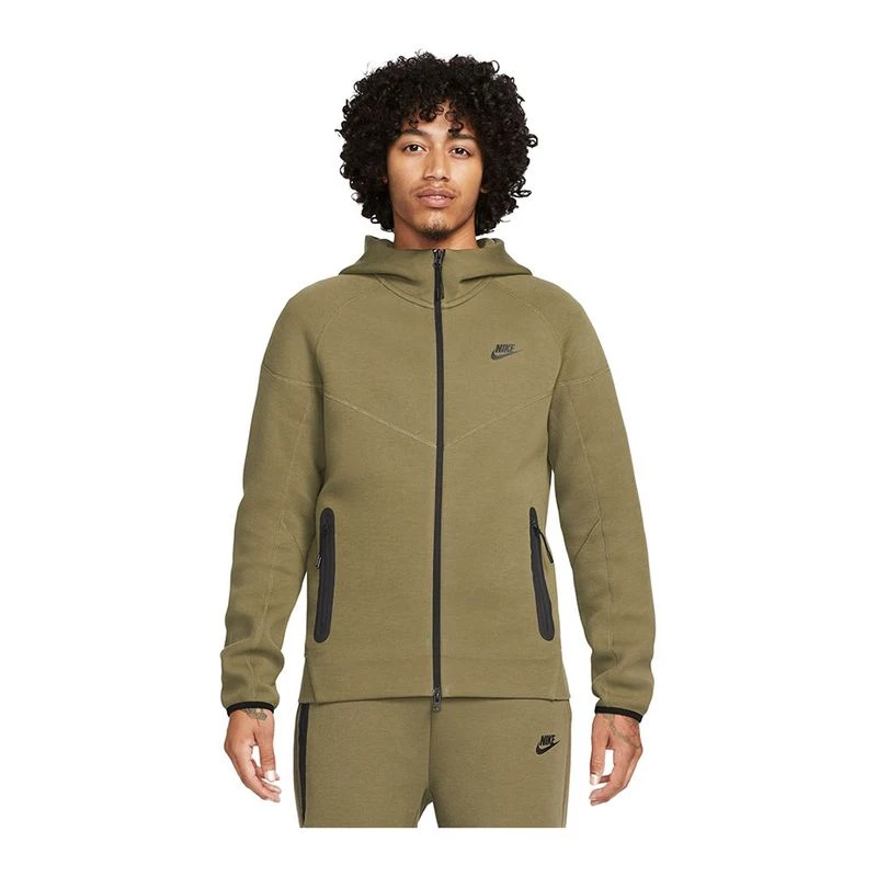 Nike Mens TCH FLC Jacket Brown Sportpursuit