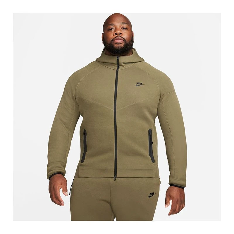 Nike Mens TCH FLC Jacket Brown Sportpursuit