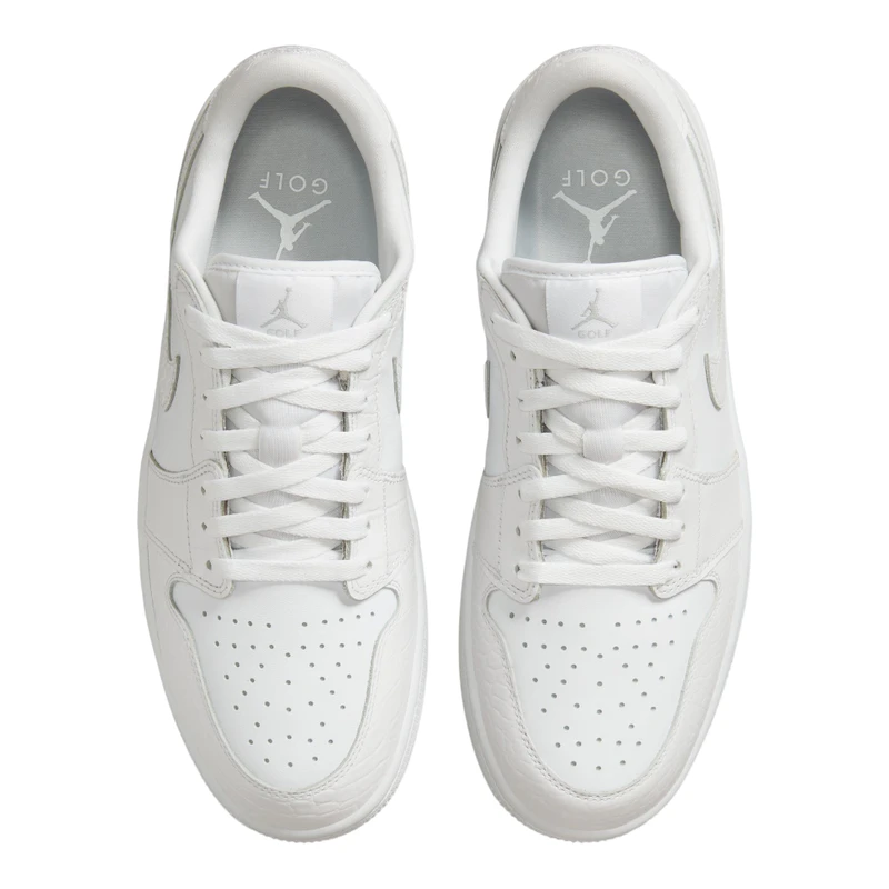 Nike Mens Air Jordan 1 Low G Golf Shoes (White/White-Pure Platinum) |