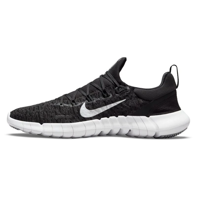 Nike Womens Free Run 5.0 Running Shoes Black White Dk Smoke Grey S