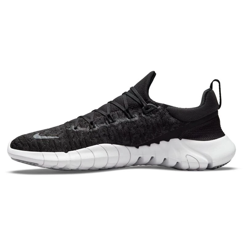 Nike Womens Free Run 5.0 Running Shoes Black White Dk Smoke Grey S
