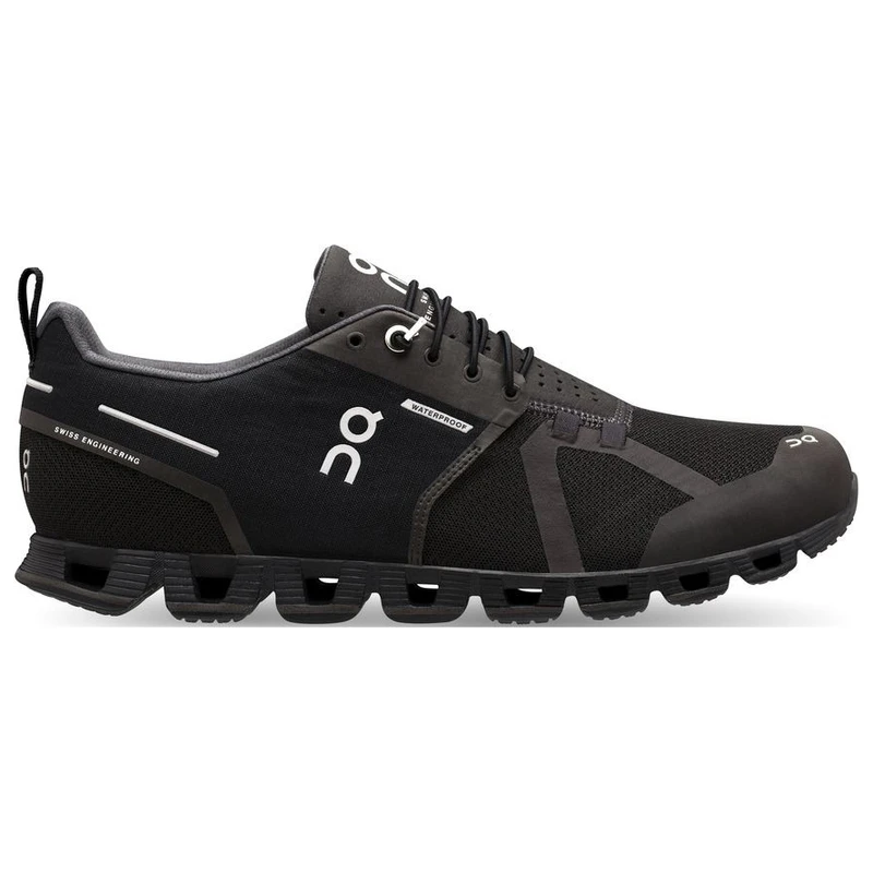 On Running Mens Cloud Waterproof Shoes Black Lunar Sportpursuit