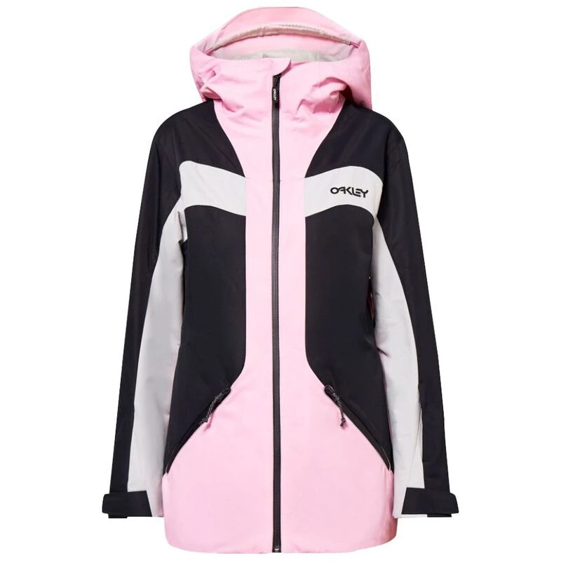 Oakley Womens TNP TBT RC Ski Jacket Black Lunar Rock Pink Flow Spo