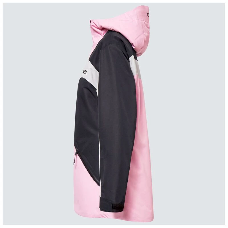 Oakley Womens TNP TBT RC Ski Jacket (Black/Lunar Rock/Pink