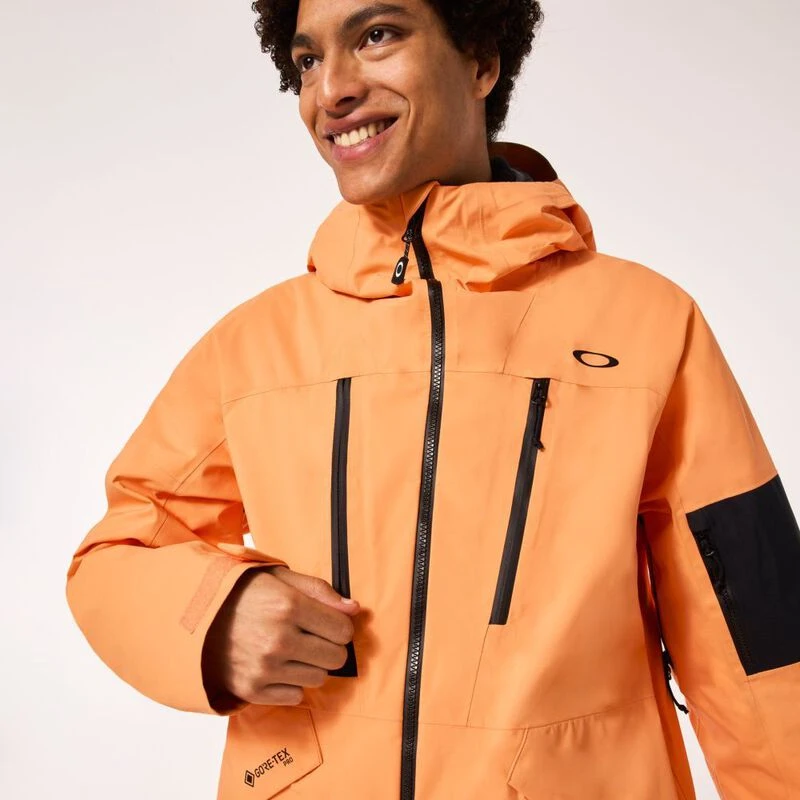 Oakley Mens Bowls Gore Tex Pro Shell Jacket Soft Orange Sportpursu