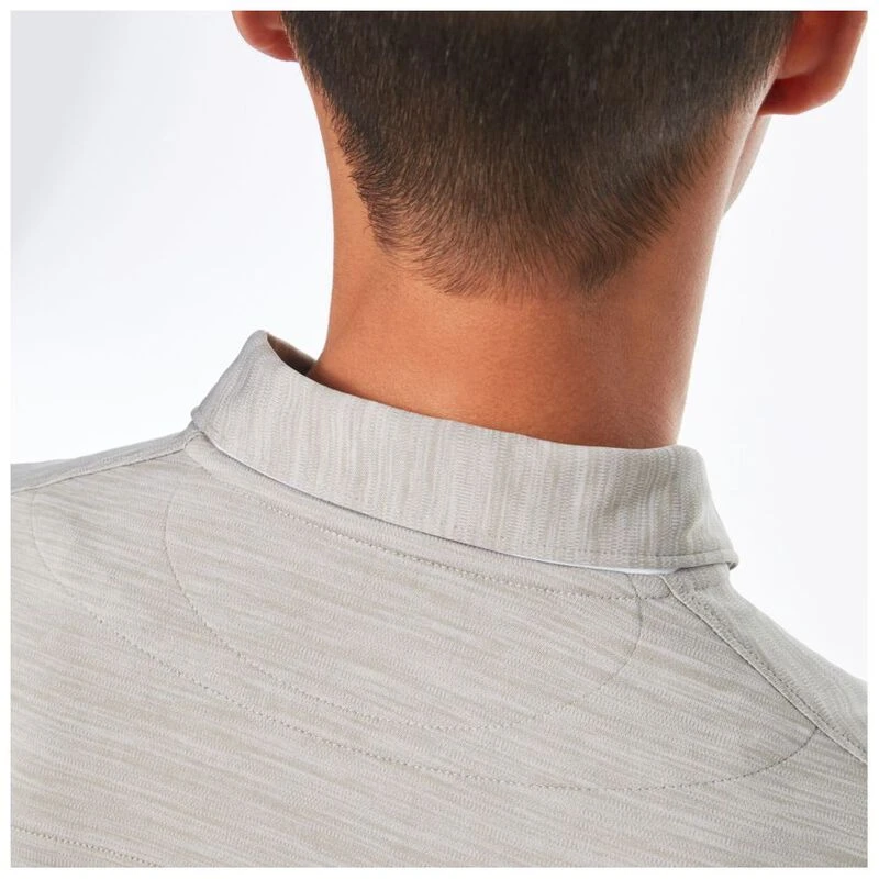 Oakley Mens Aero Hydrolix Polo Shirt Stone Grey Heather Sportpursu