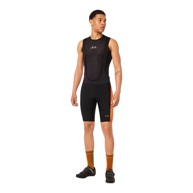 Oakley Mens Endurance Ultra Bib Shorts (Black/Orange) | Sportpursuit.c