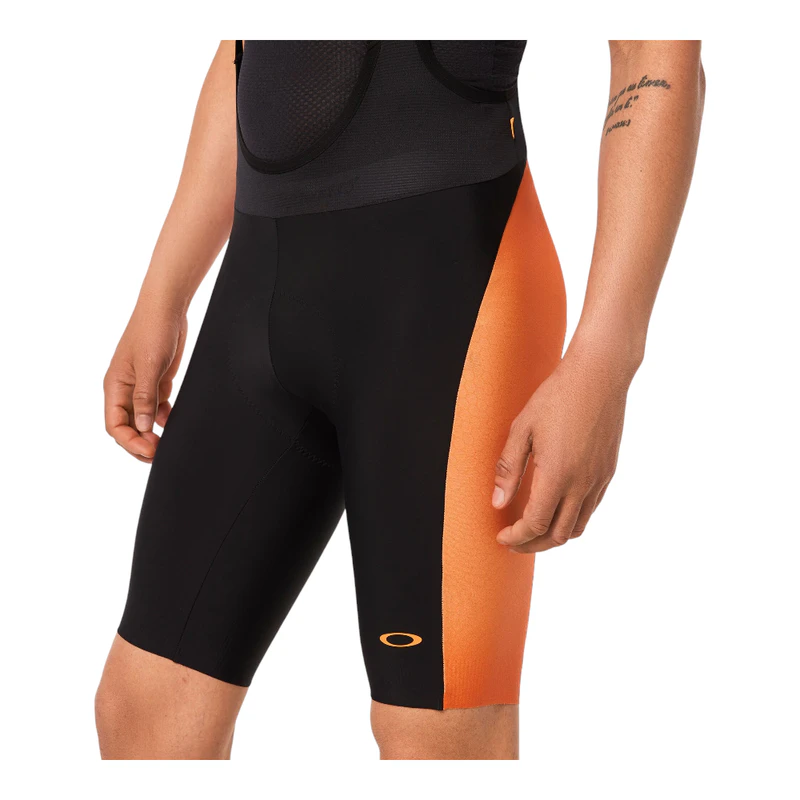 Oakley Mens Endurance Ultra Bib Shorts (Black/Orange) | Sportpursuit.c