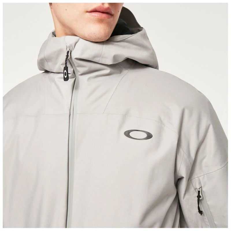Oakley Mens Wengen Insulated Waterproof Jacket Stone Grey Sportpur