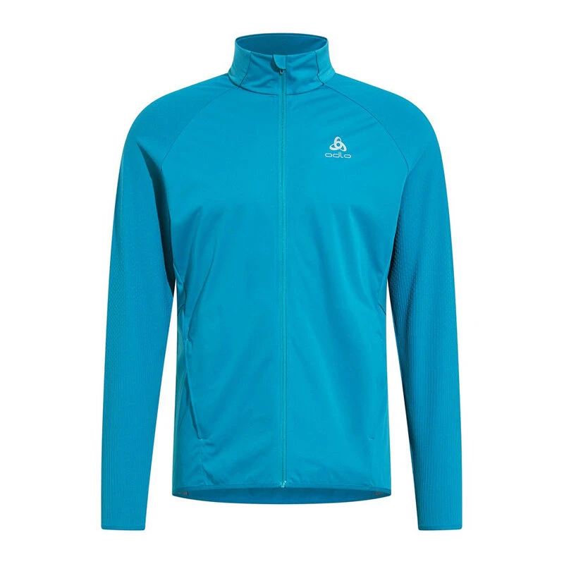 Odlo Mens Zeroweight Warm Hybrid Jacket Blue Sportpursuit