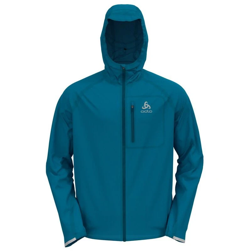 Odlo Mens Zeroweight Dual Dry Waterproof Jacket Stunning Blue Deep Di