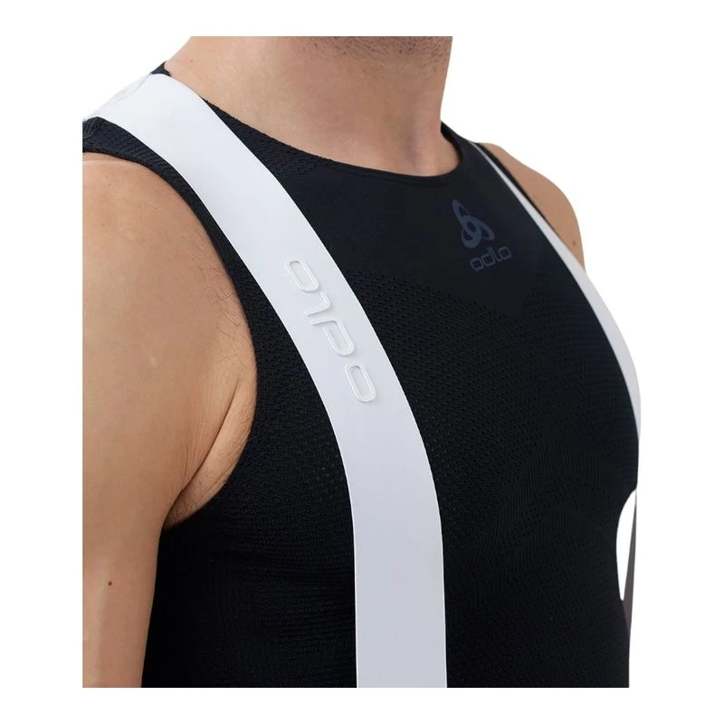 Odlo Mens Zeroweight Bib Shorts White Black Sportpursuit