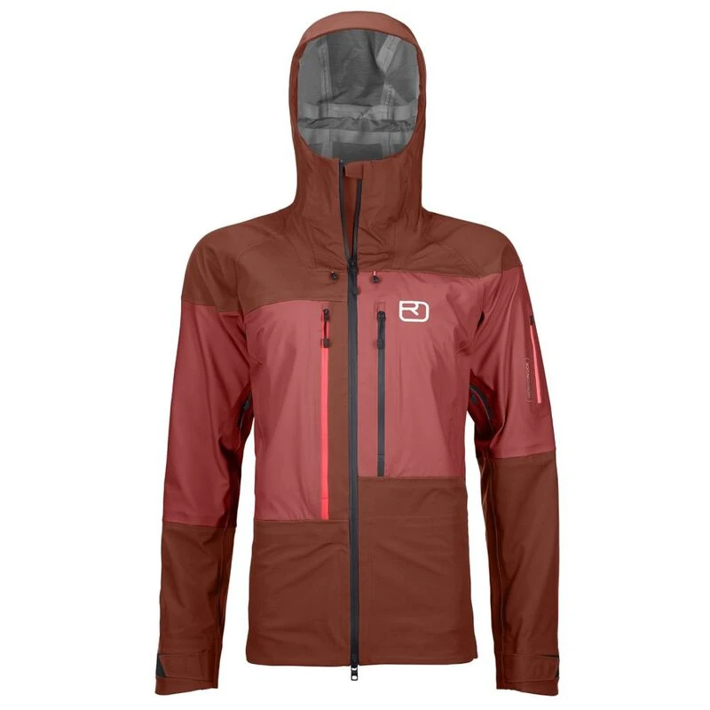 Ortovox Womens 3L Guardian Shell Jacket Clay Orange Sportpursuit.c