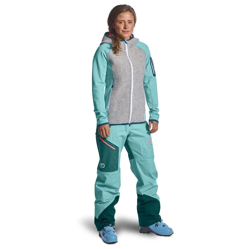 Ortovox Womens Fleece Plus Hoodie Ice Waterfall Sportpursuit