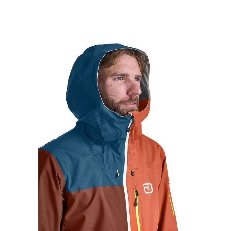 Ortovox Mens Ortler 3L Jacket Clay Orange Sportpursuit