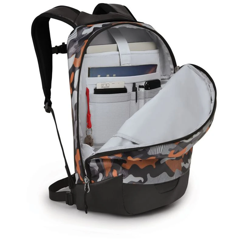Osprey Transporter Panel Loader 25L Daysack Black Orange Camo Spor