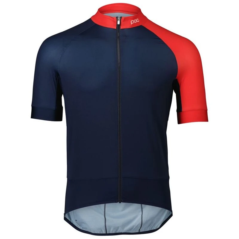 POC Mens Essential Jersey Turmaline Navy Prismane Red Sportpursuit