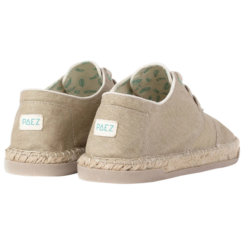 Paez Mens Lite Laced Up Stone Wash Shoes Sahara Sportpursuit