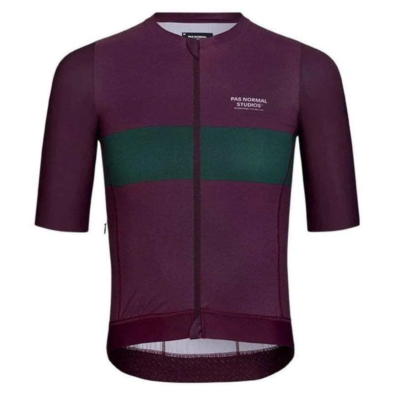 Pas Normal Studios Mens Solitude Jersey (Burgandy Stripe
