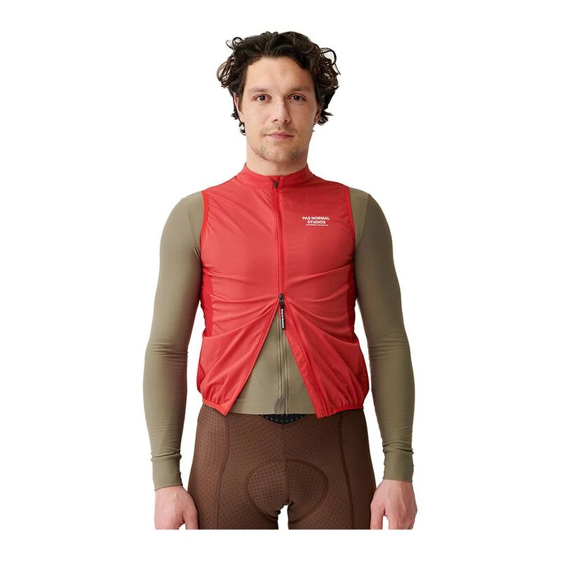 Pas Normal Studios Mens Mechanism Stow Away Gilet (Red