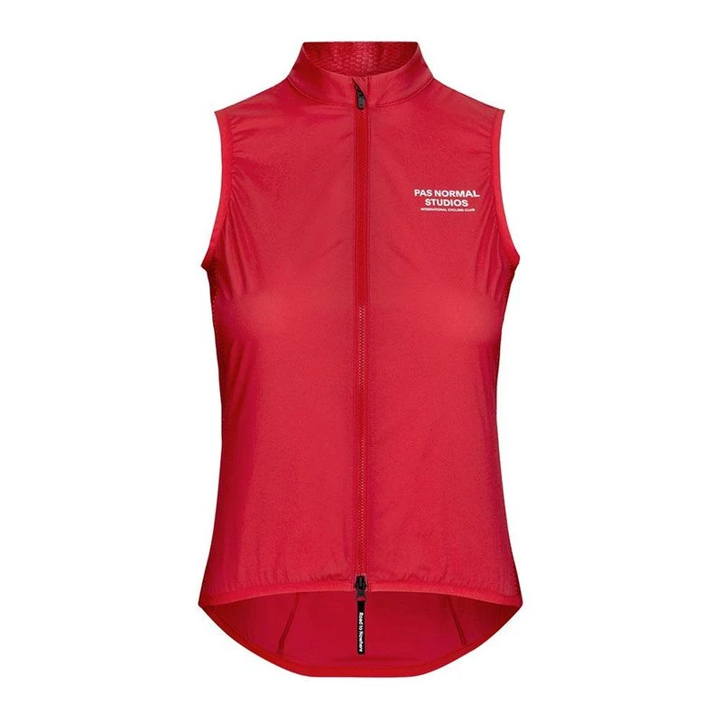 Pas Normal Studios Womens Mechanism Stow Away Gilet (Red) | Sportpursu