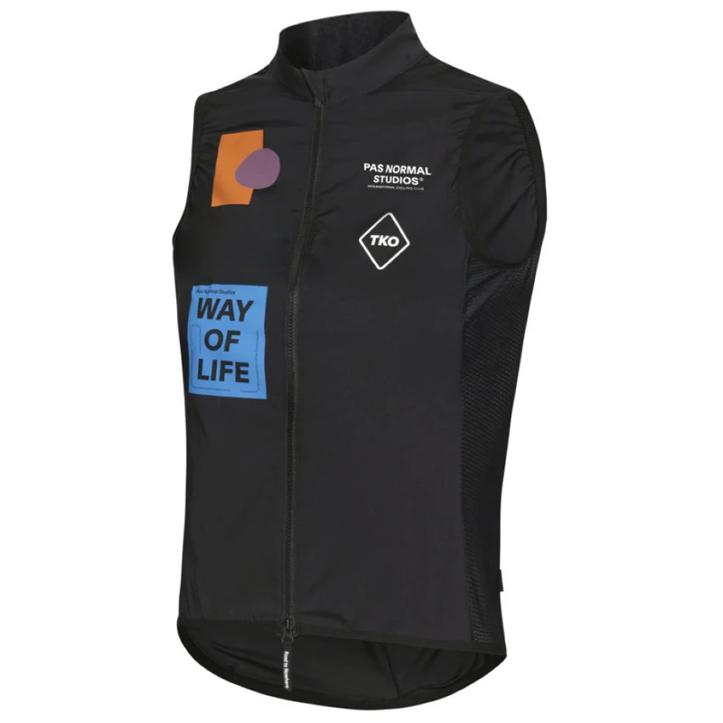 PasNormalStudios Mens T.K.O. Mechanism Stow Away Gilet (Black) | Sport