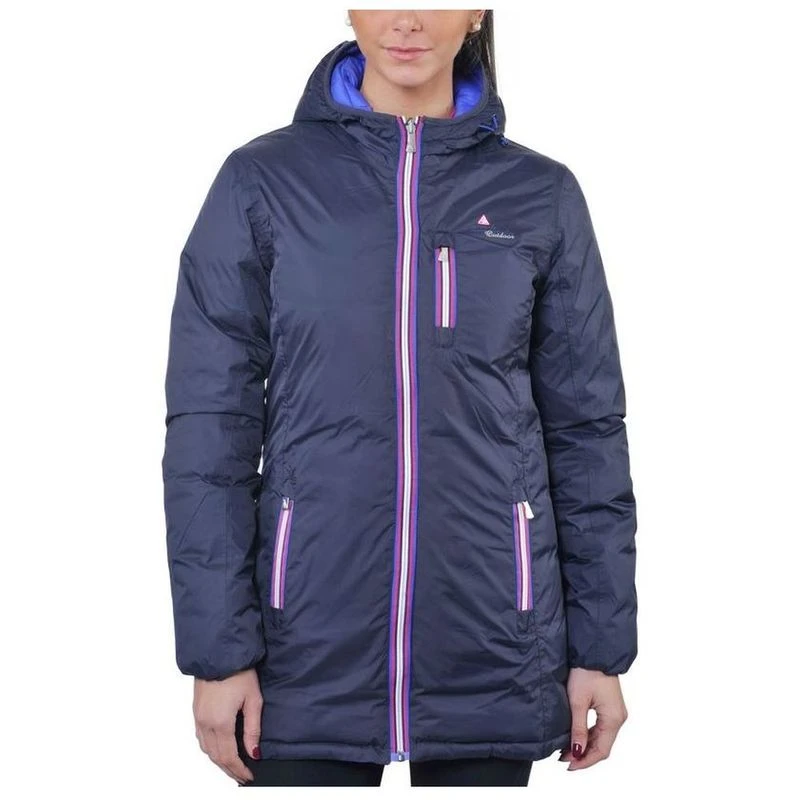 Peak Mountain Giacca In Pile Donna ATORA - Felpa Con Cappuccio, Tasche Con Zip, Colore Grigio/Fucsia