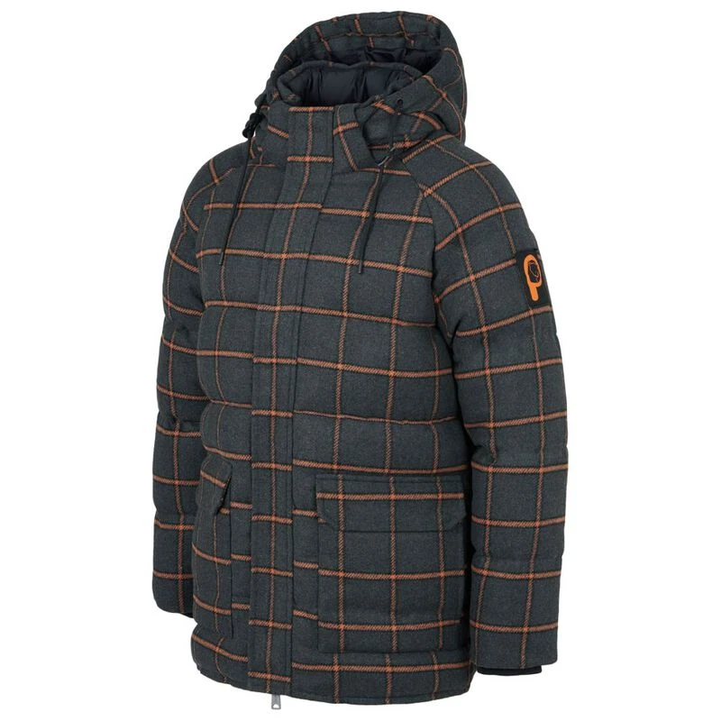 Penfield Mens Longline Check Jacket (Ebony)