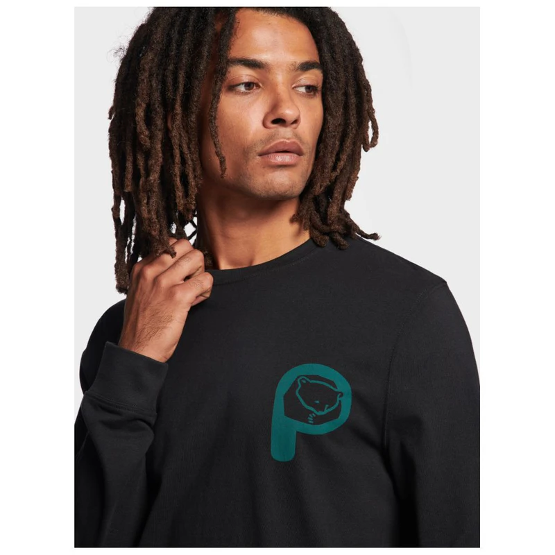 T-shirt Manches Longues Penfield Pour Homme - Violet, Motif Logo, Coton Doux, Taille M