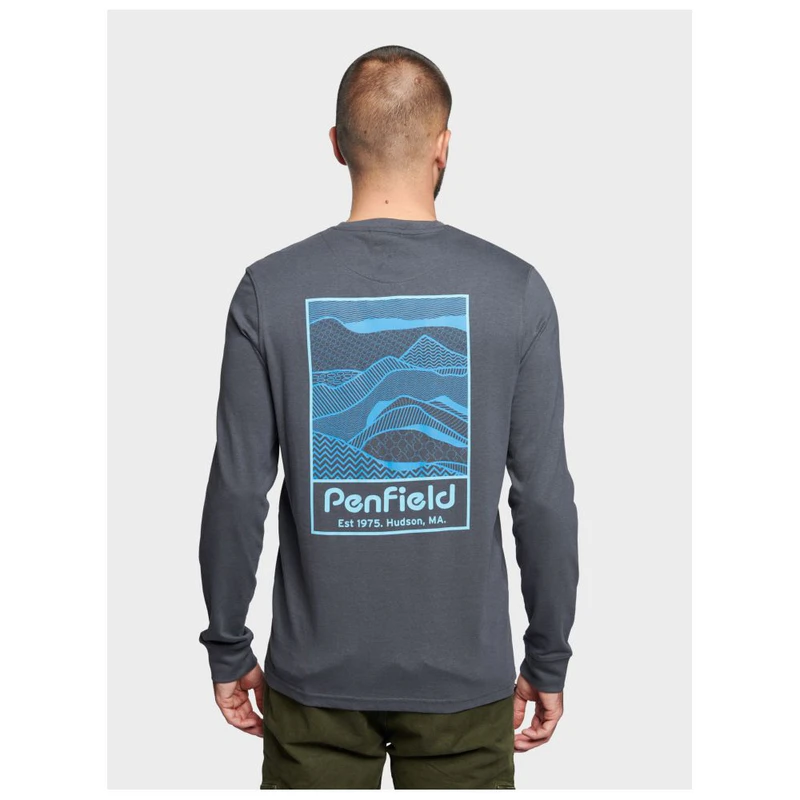 Penfield Tee-shirt manches longues P Back Graphic Homme (Bleu