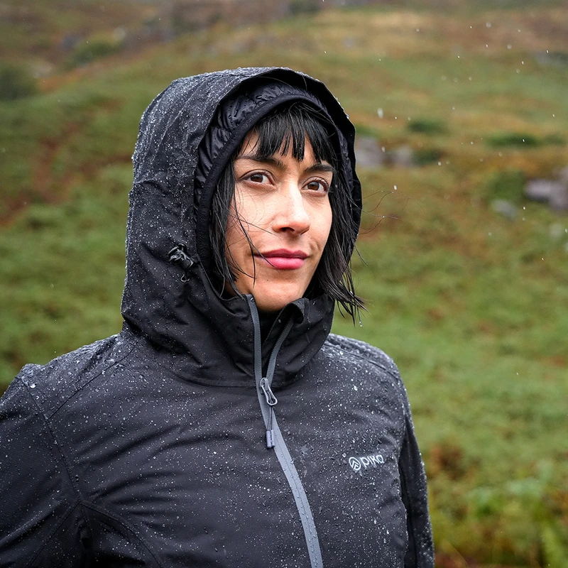 Pika Outdoor Womens Snowdon Waterproof Jacket Black Sportpursuit.c