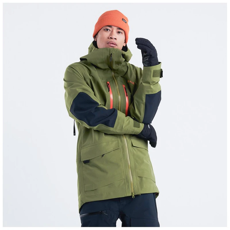 Planks Mens Charger 3-Layer Ski Jacket (Army Green Light) | Sportpursu